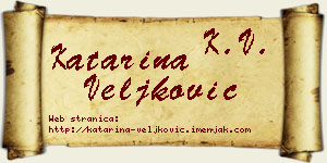 Katarina Veljković vizit kartica